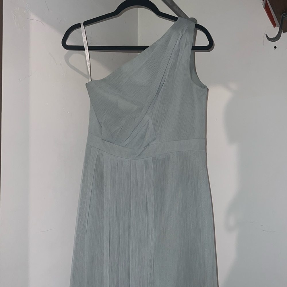 Chiffon Blush Blue David’s Bridal Bridesmaid Dress